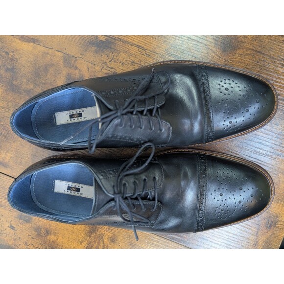 Joseph Abboud Casual Dress Shoes Men\'s Sz 10M Black Leather Cap Toe Derby 500366 main image 6